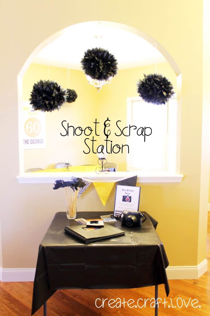 Create Your Own Shoot and Scrap Station at createcraftlove.com #partyideas