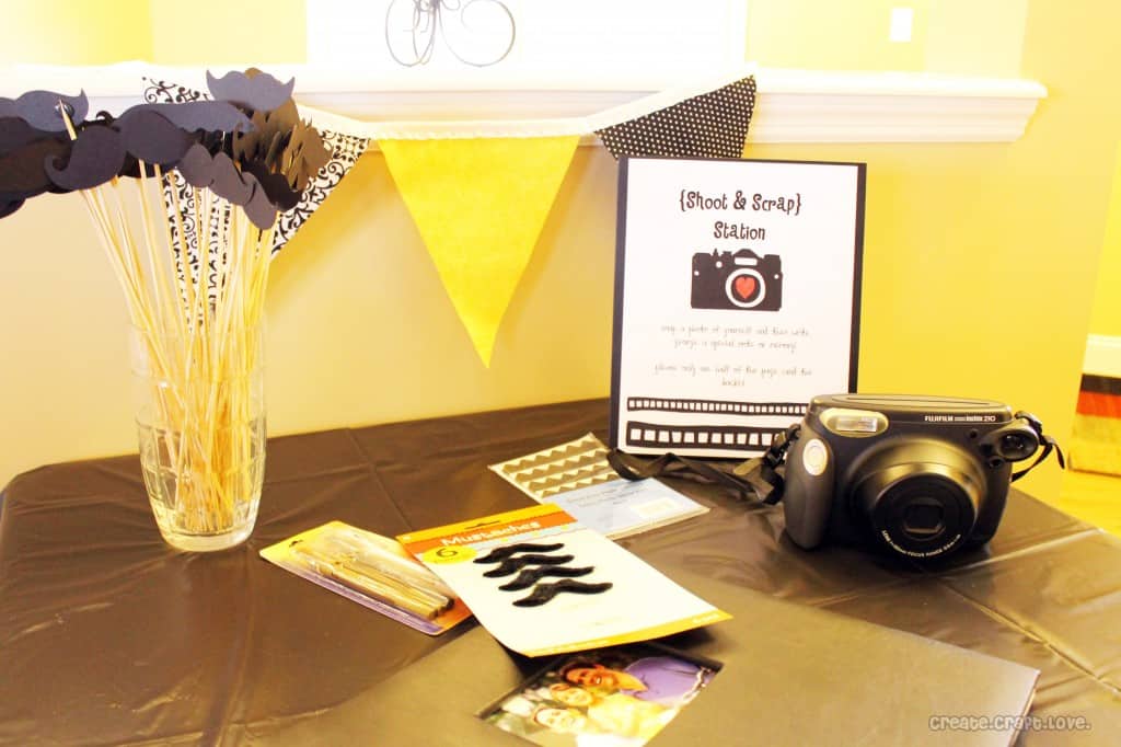 Create Your Own Shoot and Scrap Station at createcraftlove.com #partyideas