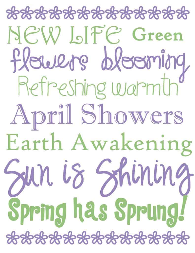 Spring Subway Art {Free Printable} at createcraftlove.com #spring #printables