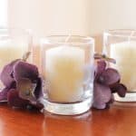 Glass Etched Votives for Spring at createcraftlove.com #spring #glassetching