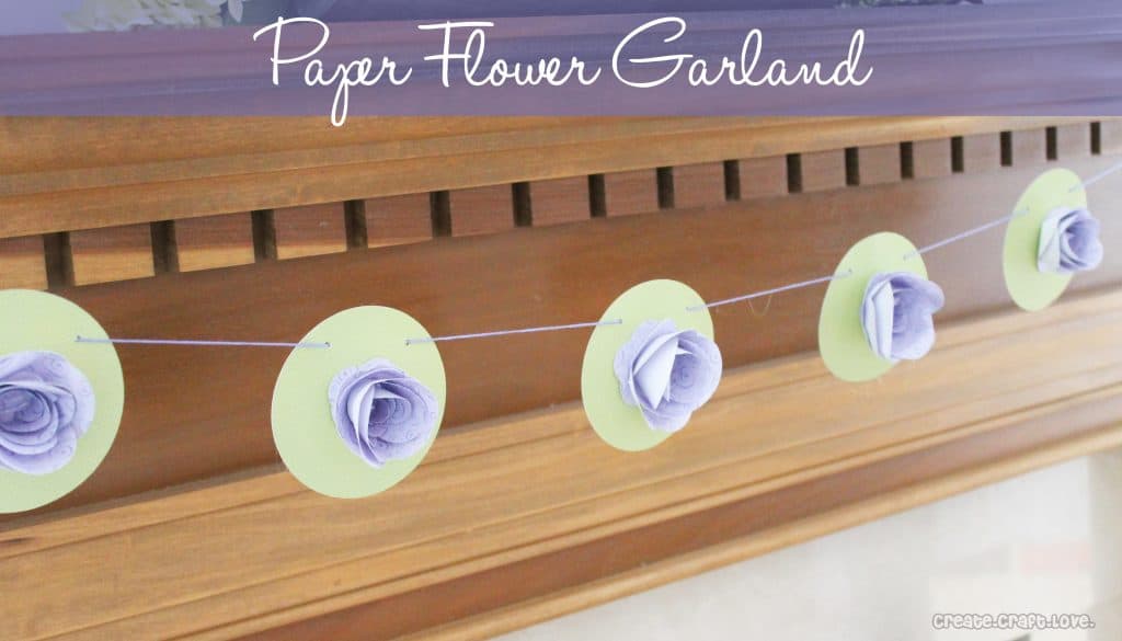 Paper Flower Garland at createcraftlove.com #papercrafts #garland