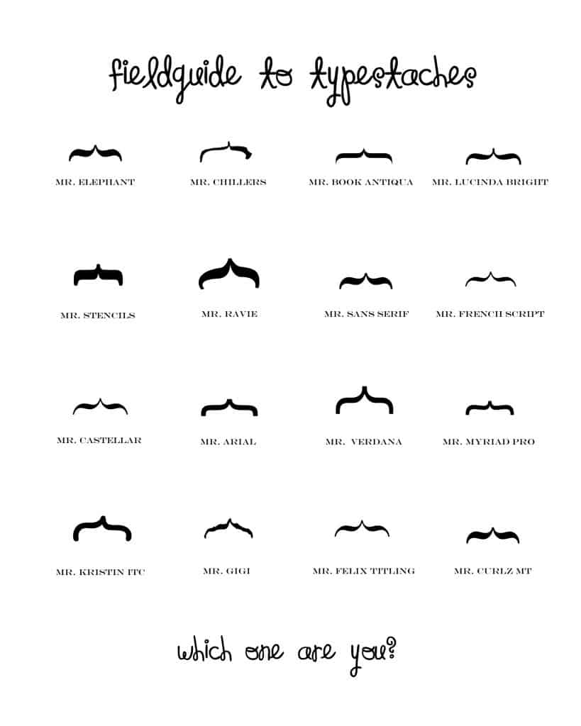 Knock Off Typestache Printable at createcraftlove.com #printables #moustache Knock Off Typestache Printable at createcraftlove.com #printables #moustache