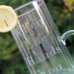 Glass Etched Lemonade Pitcher via createcraftlove.com #glassetching