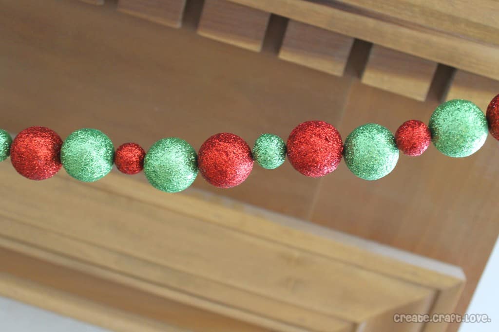 diy beaded christmas garland