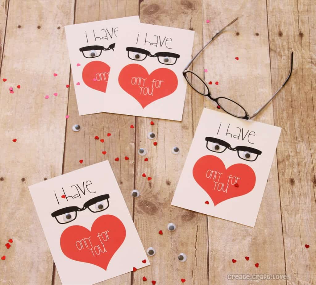 "eyes" only for you valentine printable