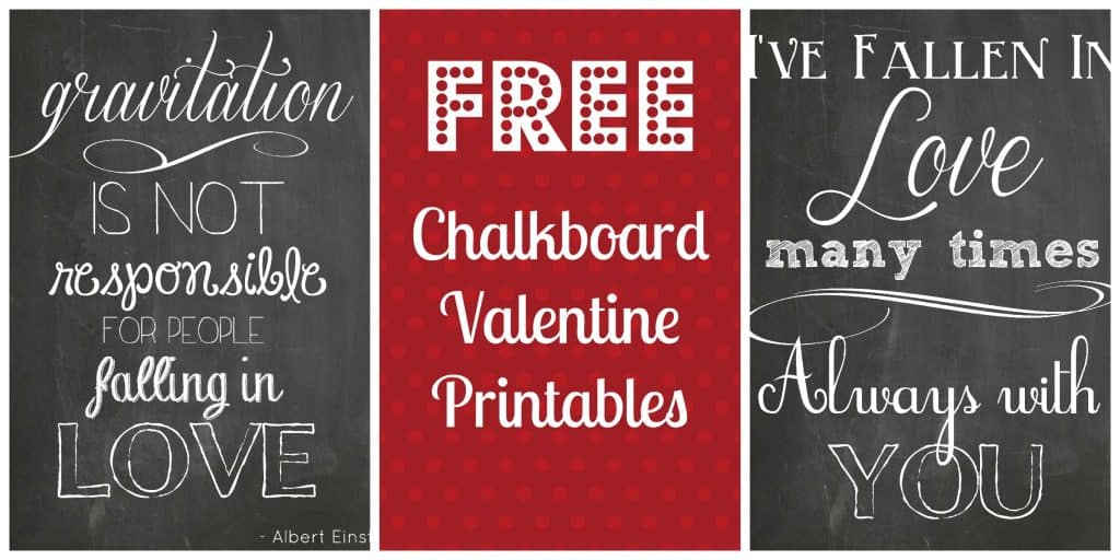 free valentine chalkboard printables