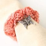 Vintage Rosette Napkin Ring via createcraftlove.com #napkinring #tablescape #spring