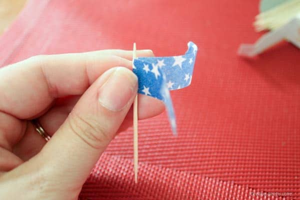 Patriotic Washi Tape Flags for Wait Til Your Father Gets Home from createcraftlove.com #washitape #4thofjuly