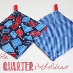 Reversible Fat Quarter Potholders via createcraftlove.com for UCreate #fatquarters #sewing