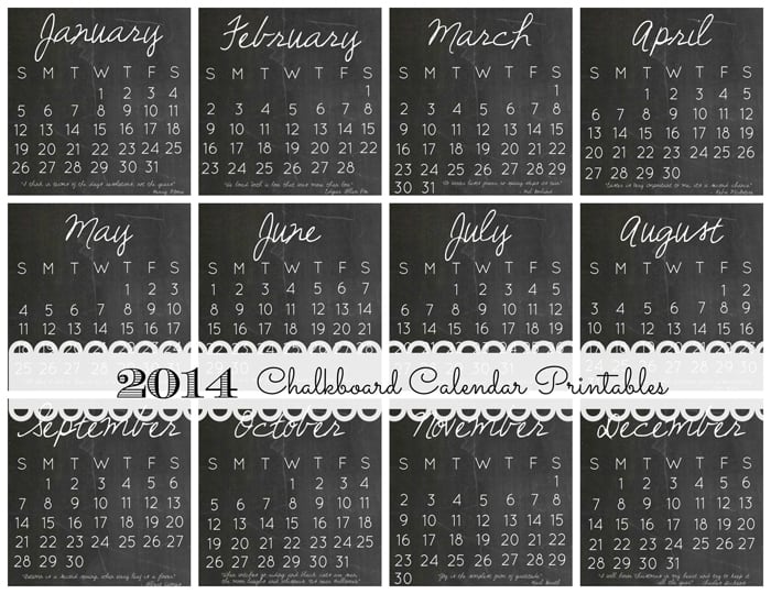 2014 DIY Calendar Case and 12 FREE Printables via createcraftlove.com #stockingstuffer #christmas #printables