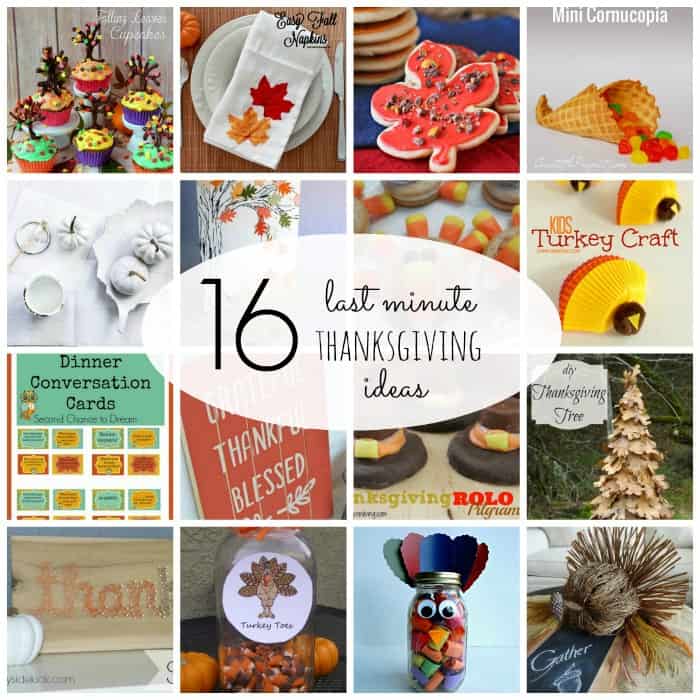 16 Last Minute Thanksgiving Ideas via createcraftlove.com #thanksgiving #features