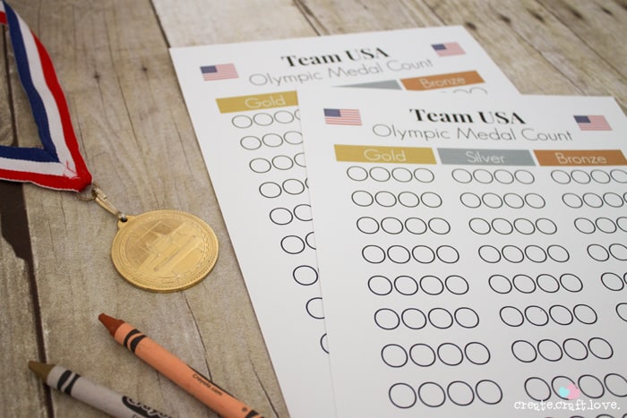 Olympic Medal Count Printables