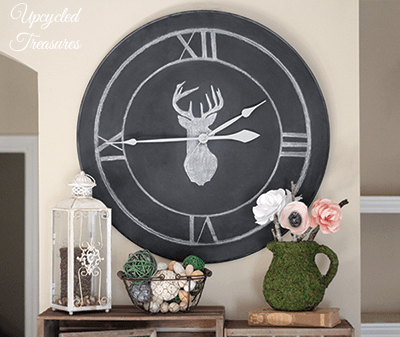 table-upcycled-into-chalkboard-clock-upcycledtreasures
