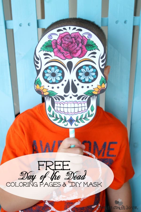 day of the dead coloring pages mask - photo #15