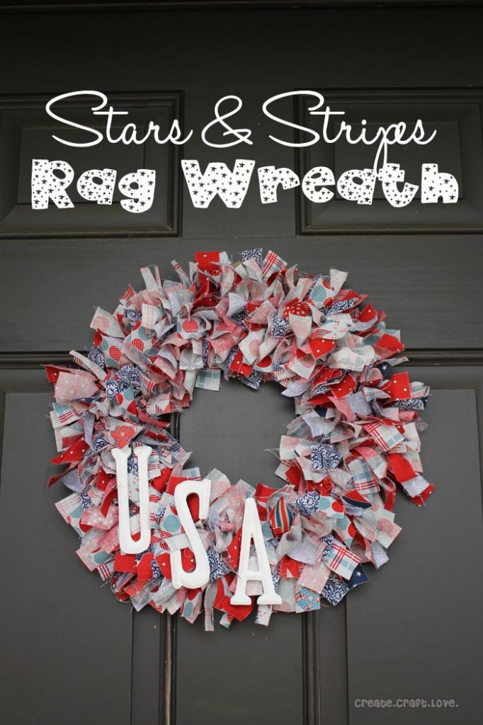 Stars and Stripes Rag Wreath