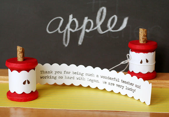 Apple Spool Teacher Gift