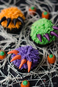 Monster Claw Cupcakes