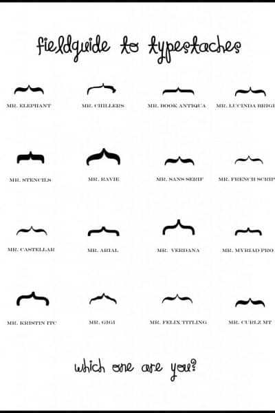 This Typestache Printable is super trendy and fun!