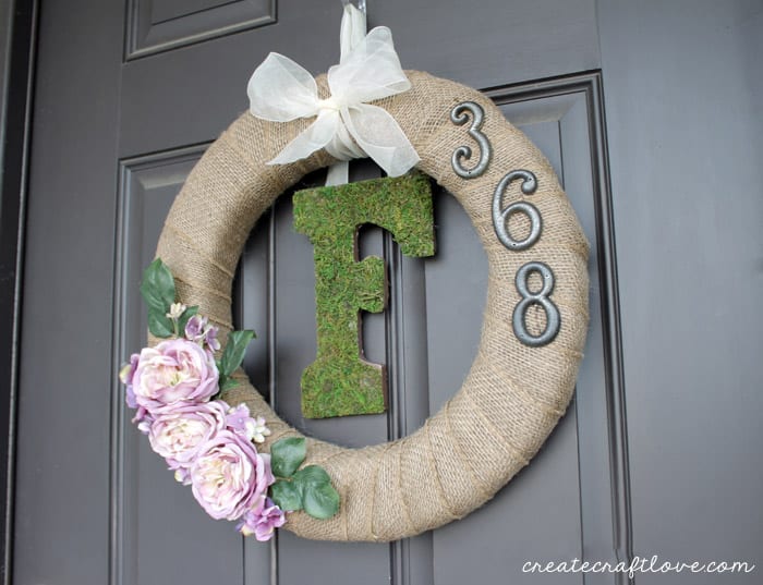 Moss Monogram Spring Wreath - simple and elegant!