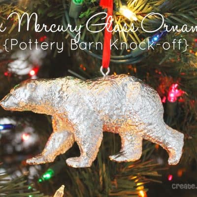 faux mercury glass ornament