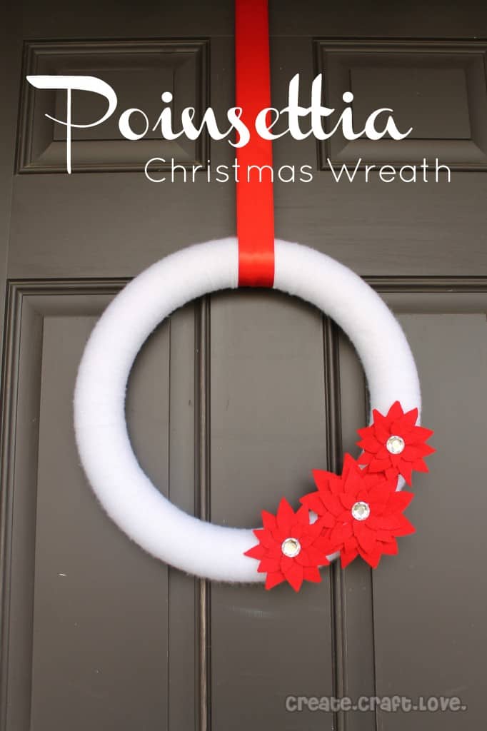 poinsettia christmas wreath