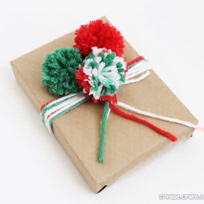 pom pom gift wrap