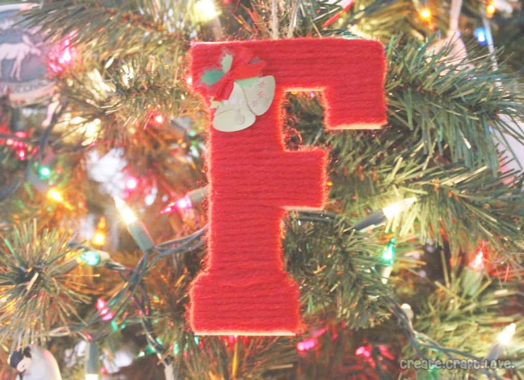 yarn wrapped monogram gift tags
