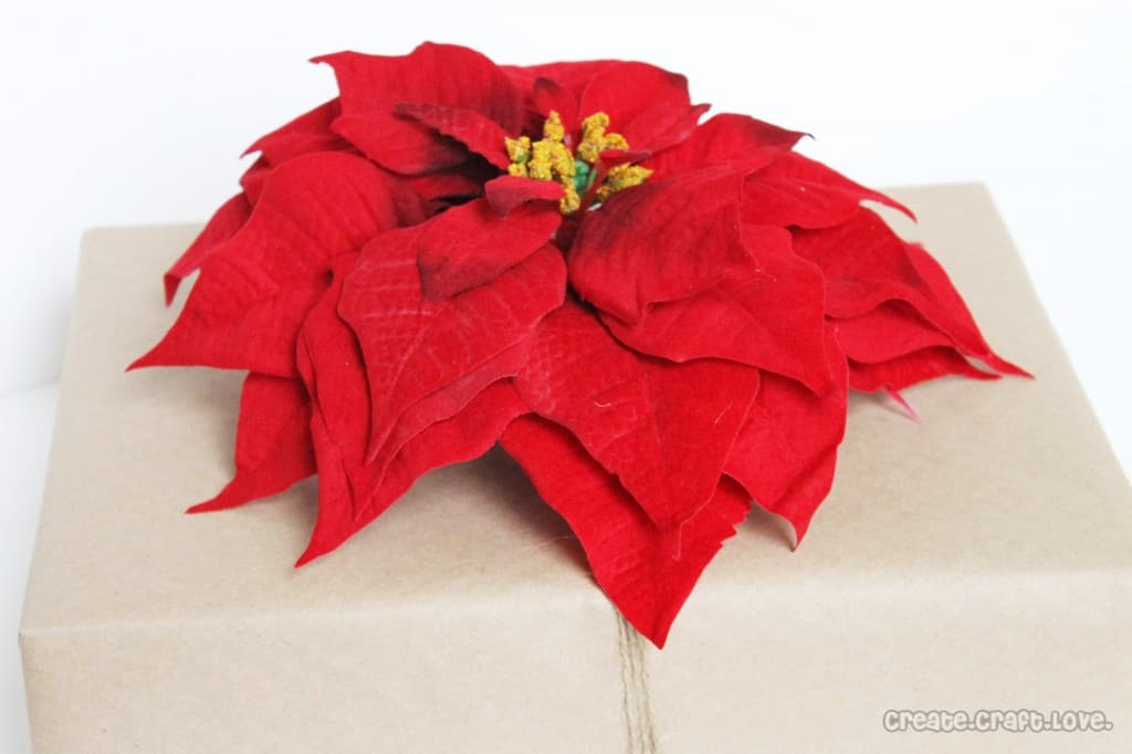 poinsettia package topper
