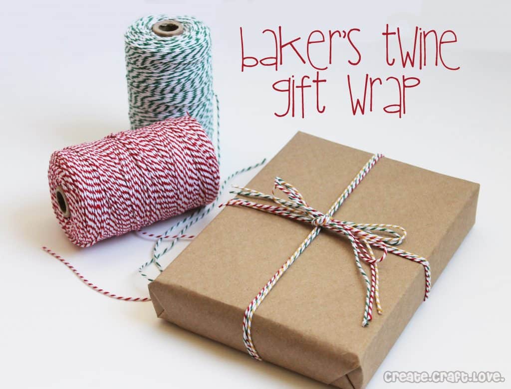 baker's twine gift wrap