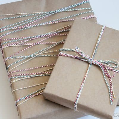 baker's twine gift wrap
