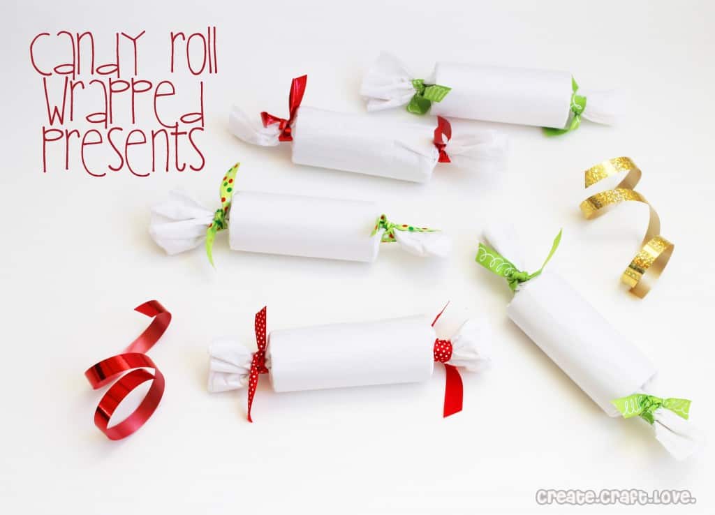 candy roll wrapped presents