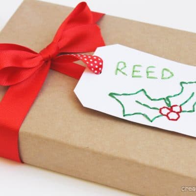 hand sewn gift tags