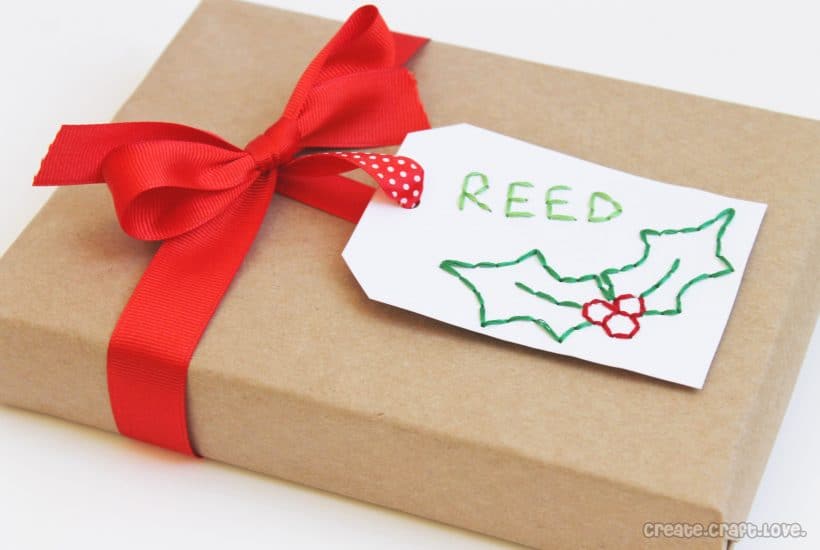 hand sewn gift tags