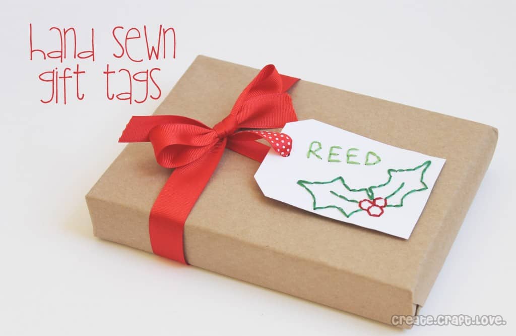 hand sewn gift tags