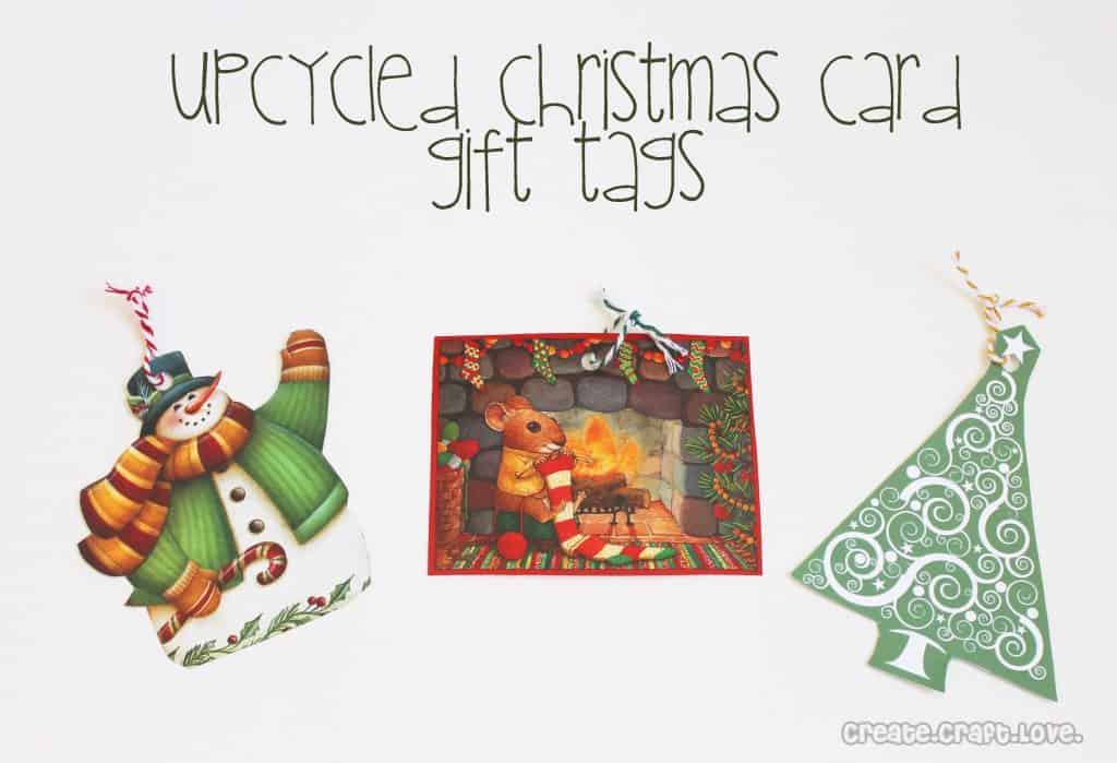 upcycled christmas card gift tags