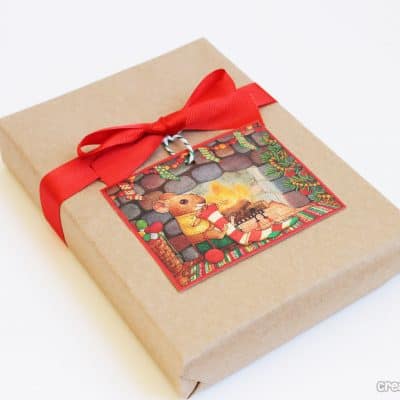 old christmas card gift tags