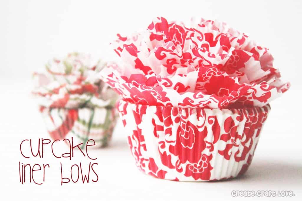 cupcake liner bows