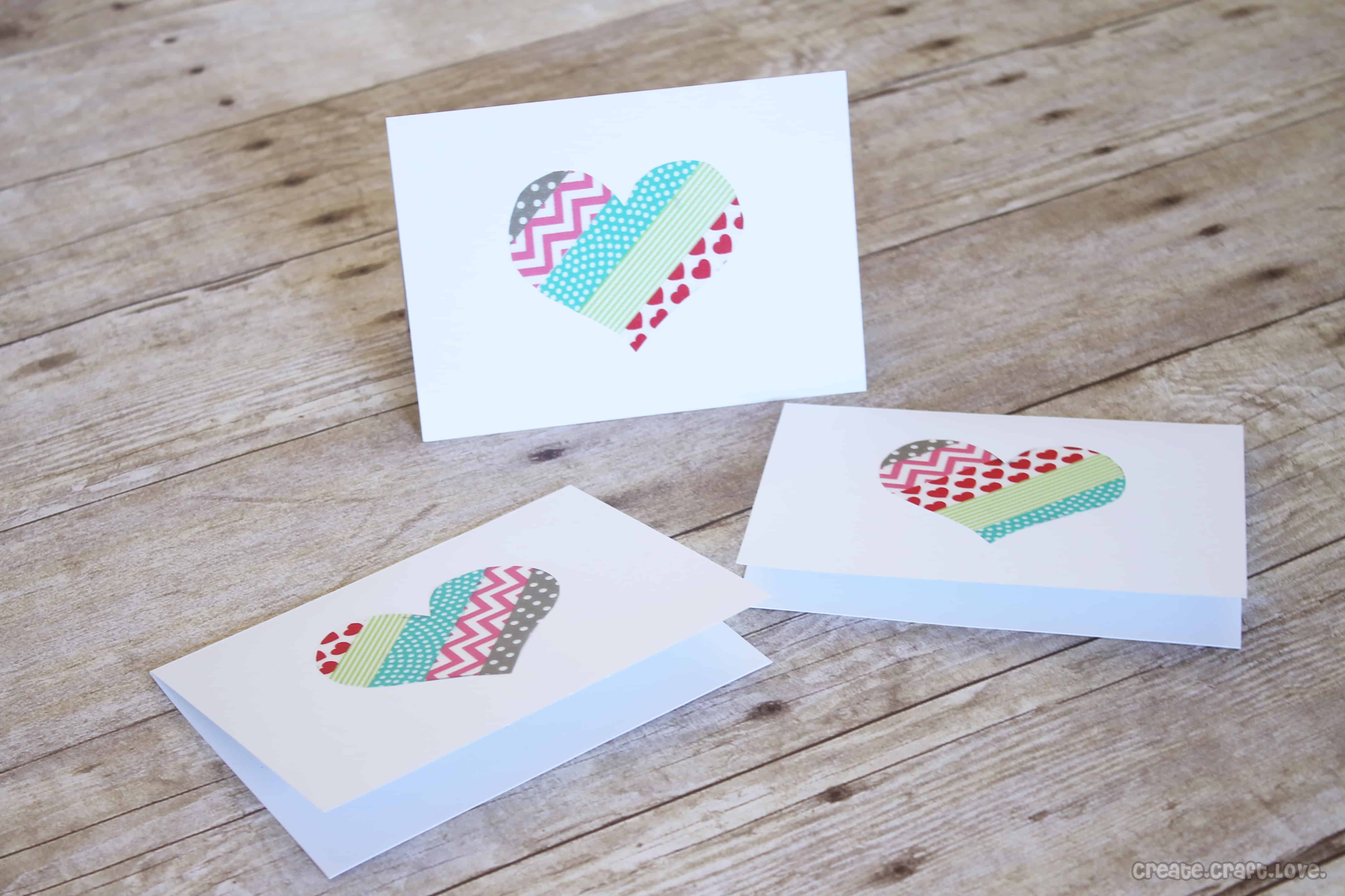 "Stuck On You" | Washi Tape Valentines - Create Craft Love