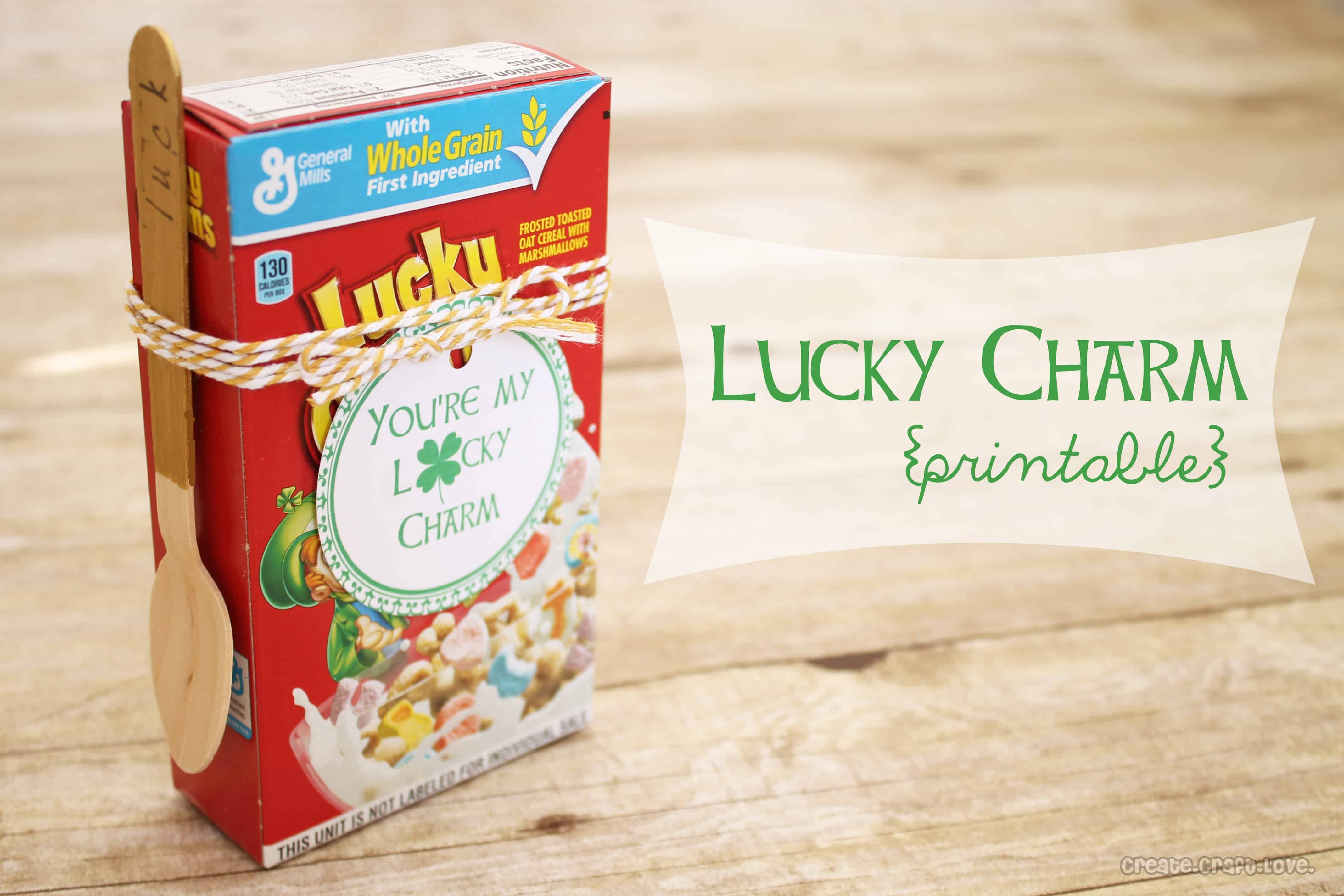 Lucky Charm Printable via stpatricksday printables Create Craft Love