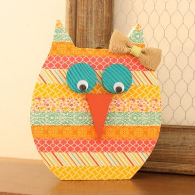 Washi Tape Owl via createcraftlove.com #washitape #owl #spring
