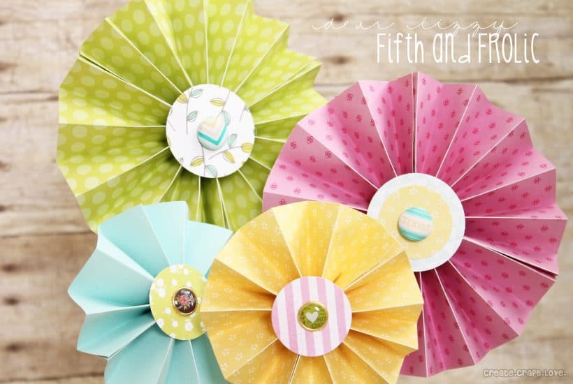Paper Medallion Bouquet made from the new Dear Lizzy Fifth and Frolic Line via createcraftlove.com #medallions #papercrafts