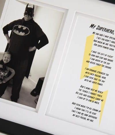 My Superhero, My Dad Poem and Printable - perfect for Father's Day! via createcraftlove.com #fathersday #printable