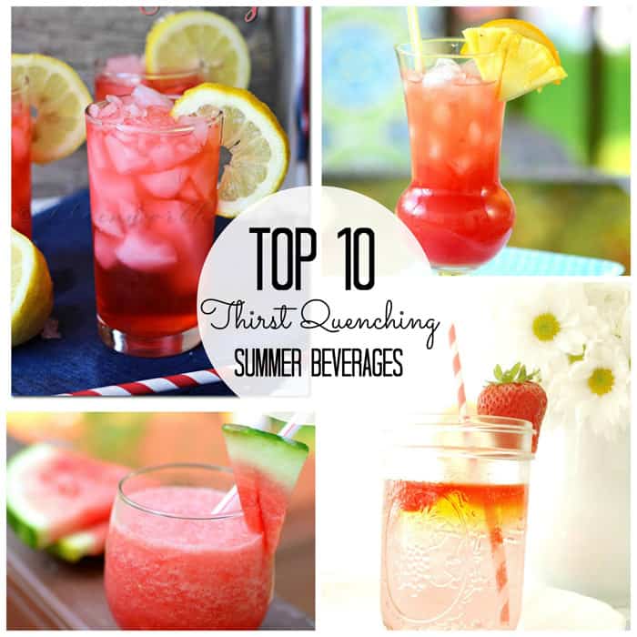 Top Ten Thirst Quenching Summer Beverages via createcraftlove.com #summer #drinks #features
