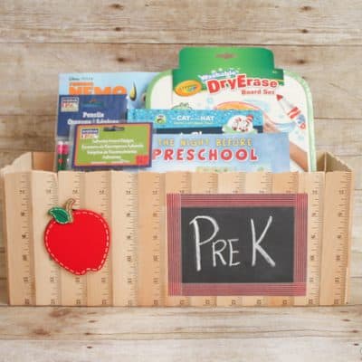 Ruler Basket | Back to School with Michaels via createcraftlove.com #backtoschool #rulerbasket #giftideas
