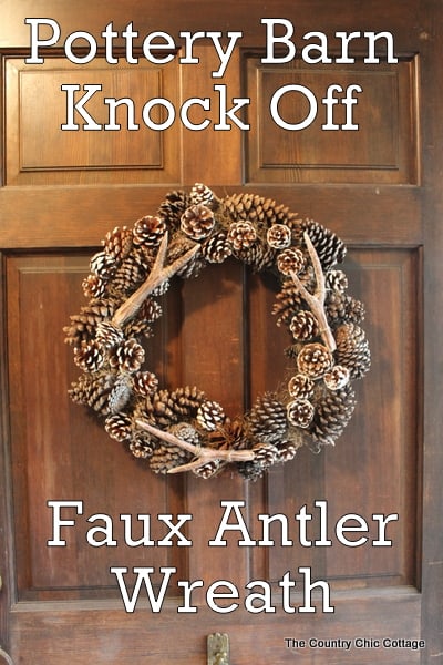 pottery barn knock off faux antler wreath-011
