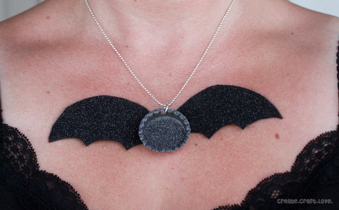 bottle cap bats necklace