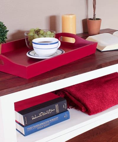 Come see how I transformed an old piece of laminate furniture into this beautiful Farmhouse Style Coffee Table! #furnituremakeover #ryobination #ad #spon