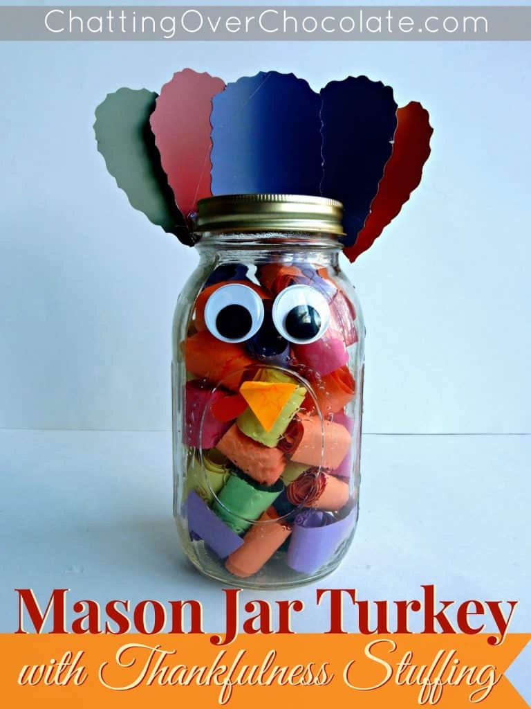 Mason Jar Turkey with Thankfulness Stuffing - ChattingOverChocolate.com