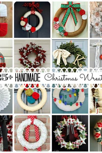 Nothing sets the tone better for your holiday gathering than a beautiful wreath to greet your guests as they arrive for the festivities! Here are 25+ Handmade Christmas Wreaths via createcraftlove.com! #christmas #wreaths