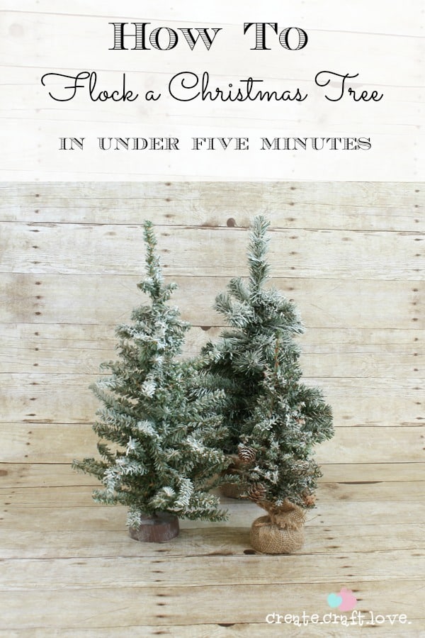 How to flock a Christmas tree in under five minutes! via createcraftlove.com #christmastree #25daysofchristmas